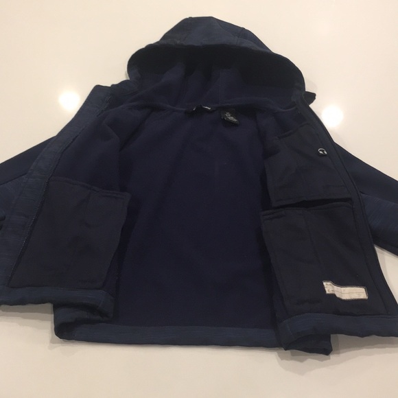 ✅ SOLD Boys 5/6 SNOZU NAVY Hooded Softshell Jacket - Picture 6 of 9